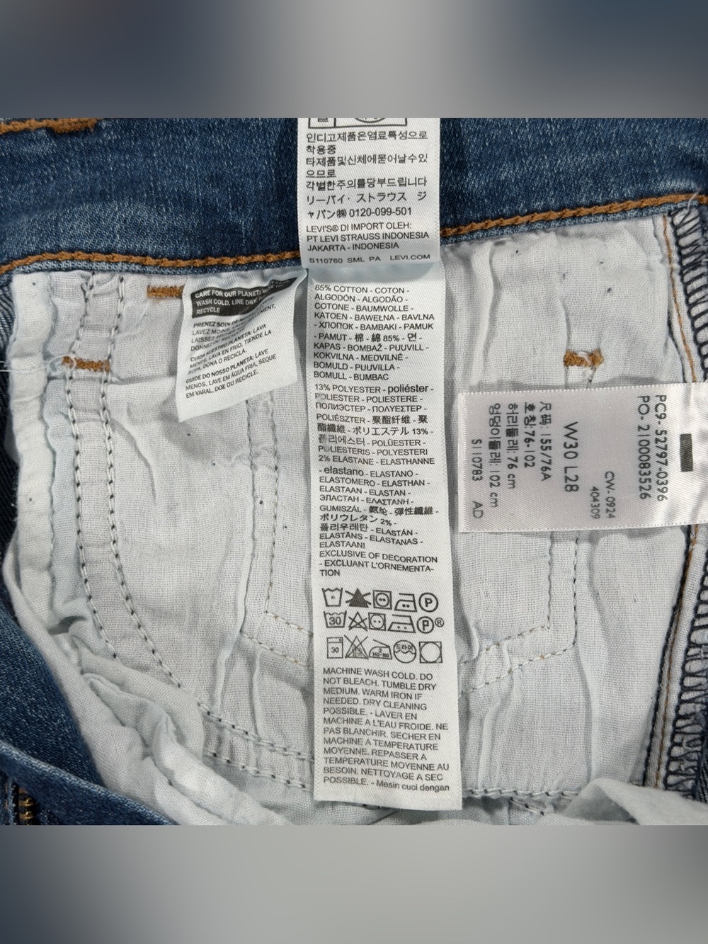 Levi's 720 High Rise Super Skinny 30x28 (Fits 30x27) Medium Wash Stretch Denim - Picture 5 of 13